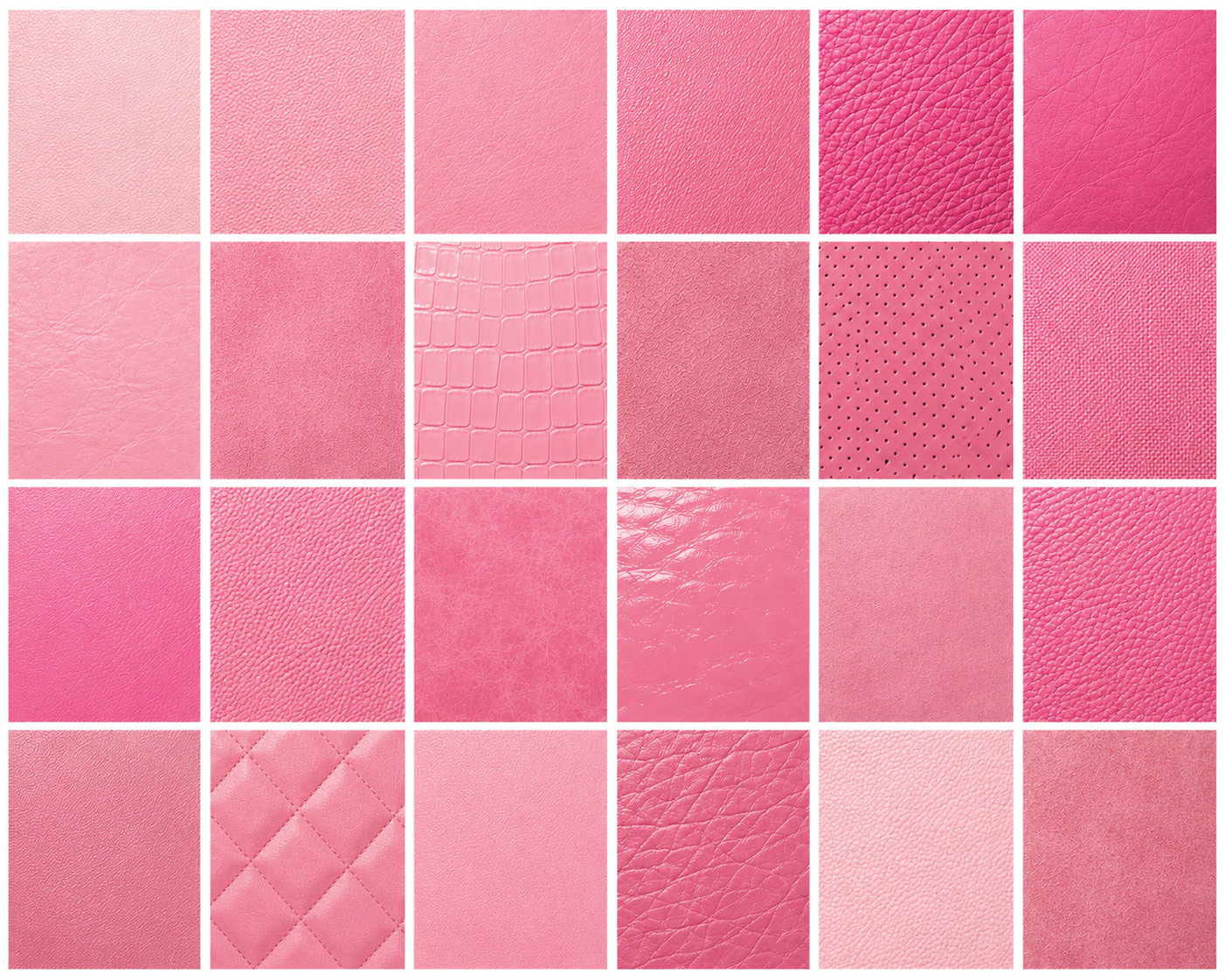 Pink mango leather colour and texture samples