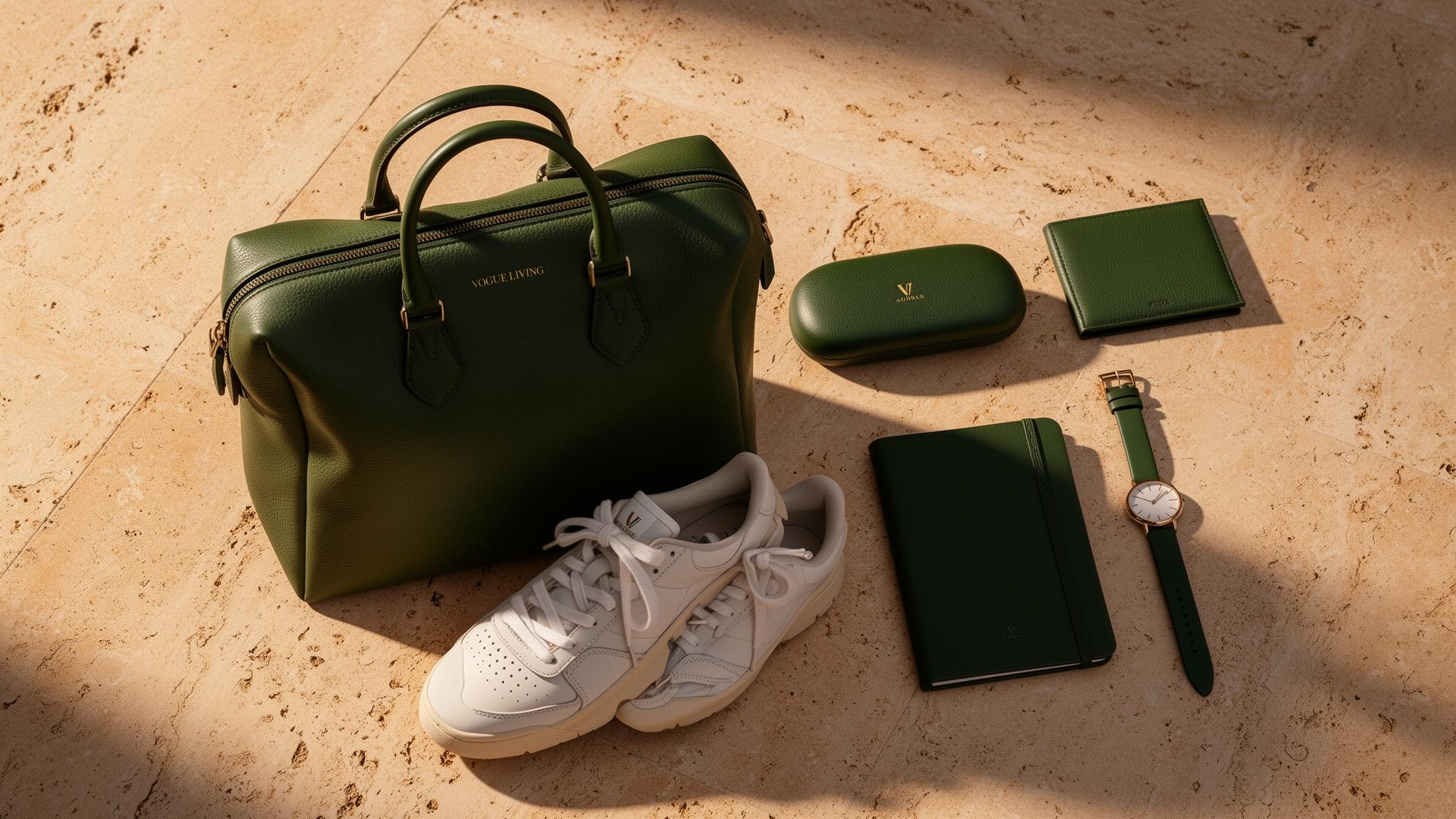 Finished plant-based luxury products flatlay